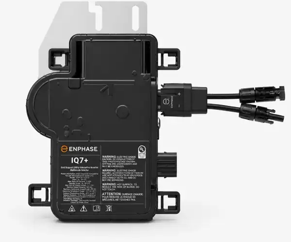 Micro-inverter mounted on a panel frame